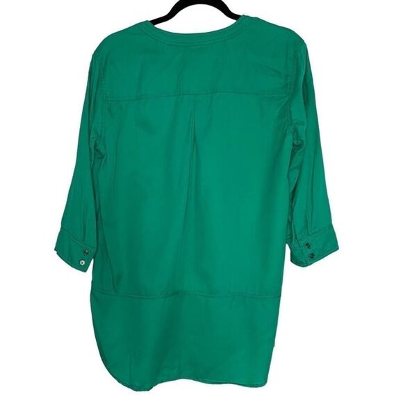 Westbound Green 3/4 Sleeve Lyocell Pocket Front Tunic Blouse Womens Size Small - Picture 3 of 4